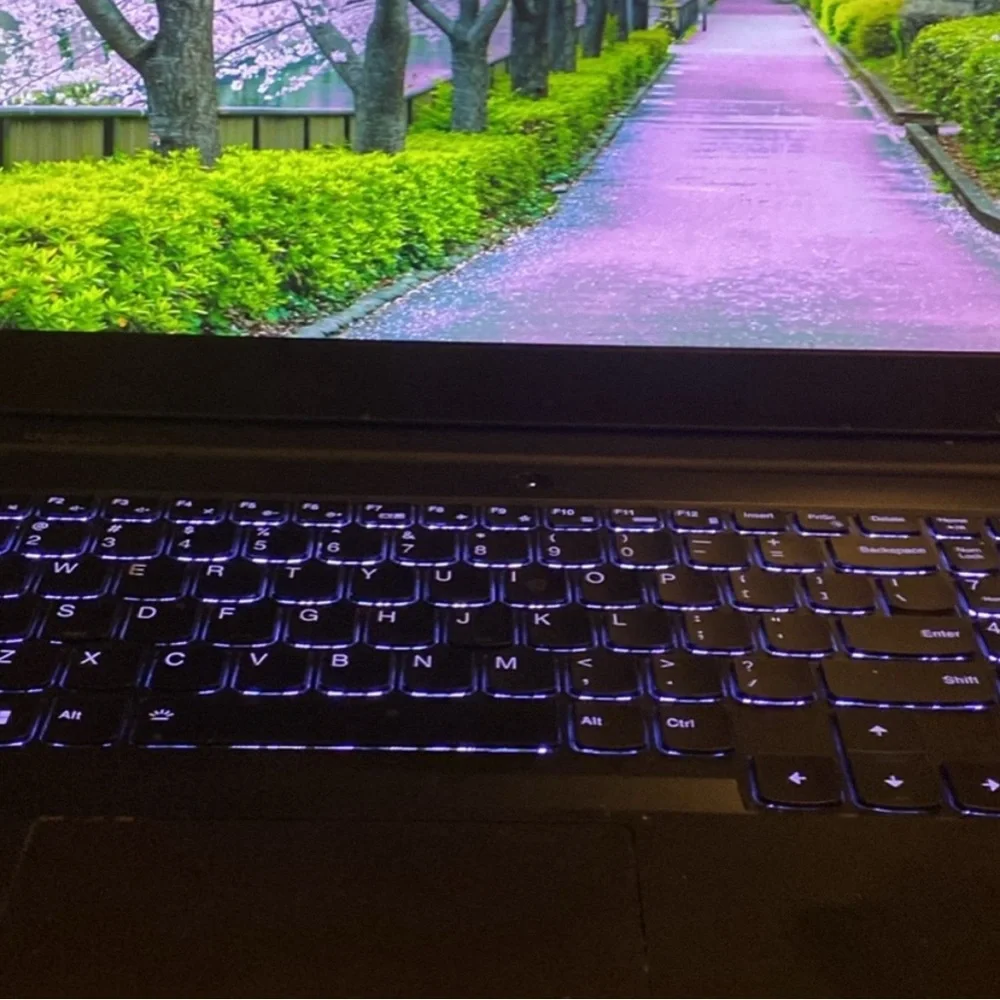 Lenovo Black Laptop with Illuminated Keyboard